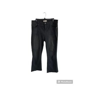 Madewell Cali Demi Boot Black Jeans Size 32T #1194